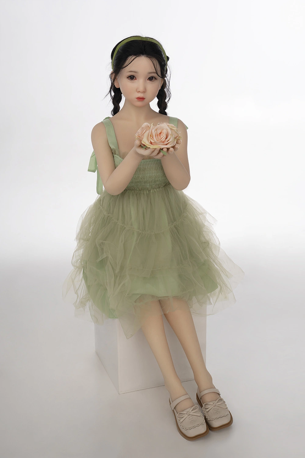 Lori love doll wearing light green skirt